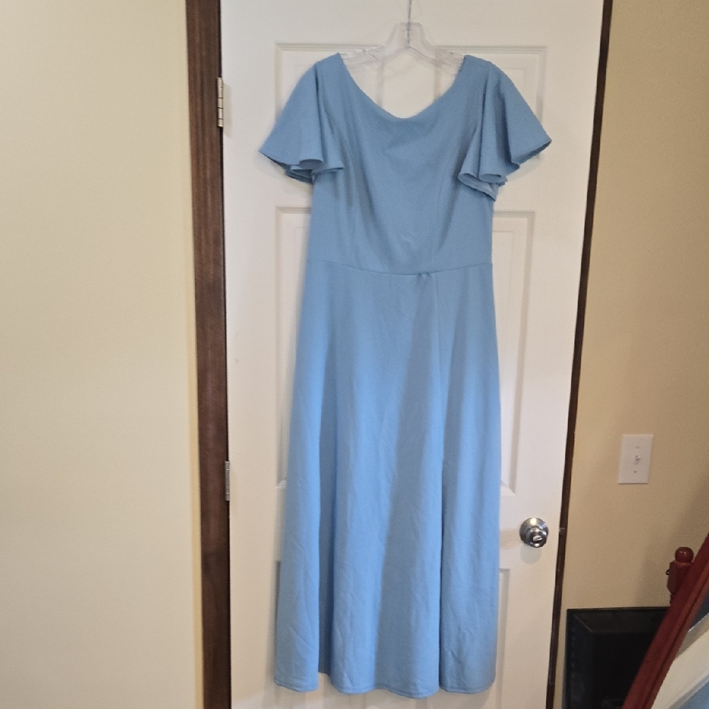 Elegant Blue Women's Dress
